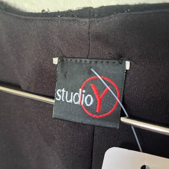 90s/2000s little black mini dress vintage sweetheart neck Studio Y Small - Picture 8 of 8